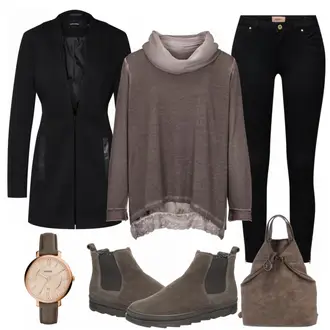 Outfit mit Grau Stiefel Sioux "Liza"