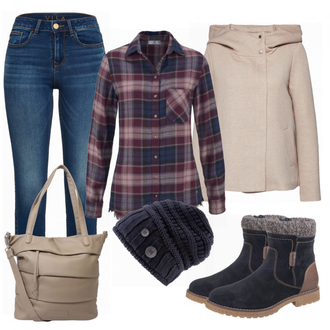Outfit mit Blau Stiefel Tom Tailor "every day"