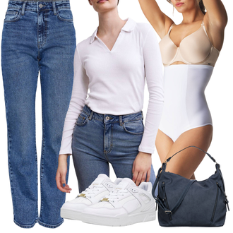 Retro Outfit sa Svjetloplava/Plava Traperice Ravne Nogavice/Girlfriend Traperice/Sužene Traperice/Slip-on Traperice/Kožne Cipele/Traperice Slim Kroja/Zimska jakna/Mom Jean/Muška Kožna Jakna/Kožna Jakna/Traperice Standardnog Kroja/High Waist Traperice/Traperice s Prorezom/Dad Traperice Pieces "Jesenski outfiti"Look: Rap, Stil, 90-ich, klasický, Običan, Retro, Vintage, moderne, cool