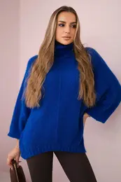 Kesi Woski V-neck sweater ginger Ingwer cornflower blue