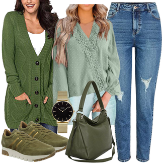 Romantisch Outfit mit Hellgrün/Grün/Hellblau Halfter/Hipster/Körper Shirtbody/Spitzenbody/Shaping Top & Kleid Zldhxyf "Schönes Frühlings Outfit"Look: Casual, Sportlich, Uni, Vintage, Elegant, Streetwear, Boho, Italienische, Outdoor, Nahtlos, Romantisch, Schön