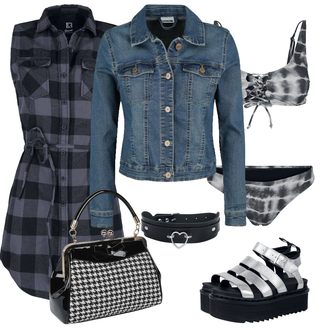 Outfit met zwart Brandit "Zomerkleding"