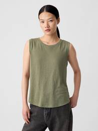 Linen Top Sleeveless - Women