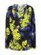 Cartoon Bluse royalblau / limone / oliv / navy