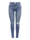 ONLY Damen Jeans ONLPOWER MID Push UP REA264 - Skinny Fit - Blau - Medium Blue, Größe:L/30, Farbvariante:Medium Blue Denim 15230607