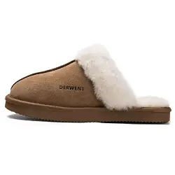 Lammfell Slipper - Weich Rutschfest Bequem Hausschuhe Winter Warme 100% Wolle Hause Pantoffeln für mit Rutschfester Gummi Sohle