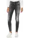 G-STAR RAW Damen Lynn Mid Waist Skinny Jeans,Schwarz (antic charcoal destroy A634-A822),34W / 34L