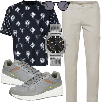 Outfit mit Grau Sneaker Camel Active "Sommerliches Freizeit Outfit"