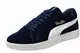 Blaue Leder Sneakers