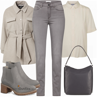 Outfit met grijs Brax "Perfect voor de herfst"