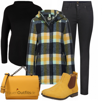 Outfit mit Gelb Stiefel Rieker "Cooles Herbst Outfit"