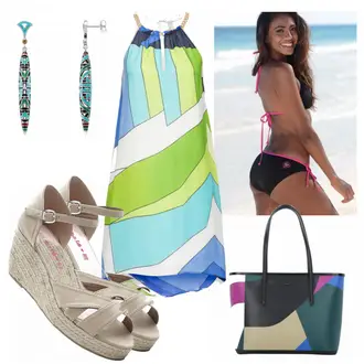 Outfit mit Braun Bademode Lascana "Inga"