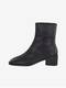 Black leather ankle boots with heel Tamaris - Women's