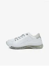 White Women's Leather Sneakers City Air Runner - Women