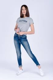 Jeans - MID RISE SKINNY NORA RBST blue