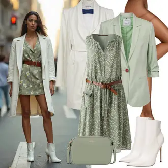 Skating Outfit sa Svjetloplava/Plava Haljina za Krizmu/Fit & Flare Haljina/Haljina za svatove do koljena/Maturalna Haljina/klizačka Haljina Swing "Proljetna odjeća"Look: balet, Umjetničko klizanje, Skating