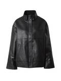 Schwarz Oversize Lederjacken für Damen image