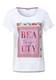 Street One Damen T-Shirt mit Partprint in Weiß