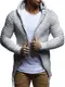 Leif Nelson Herren Grobstrick Kapuzenjacke – Stylische Strickjacke mit Reißverschluss, Warm und Bequem für Herbst & Winter - Strick Hoodie für Männer Grau Medium