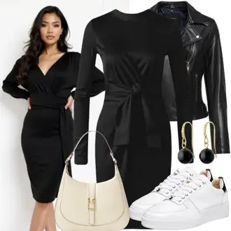Schwarz Weiß Outfits "Cooles Alltagsoutfit"