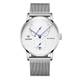 Cadisen Herren Automatik-Uhr Minimalistische Armbanduhr mit Mesh-Armband