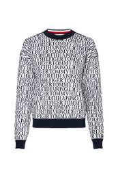 Sweater - NESSY SCRIPT AOJ C-NK SWT LS white