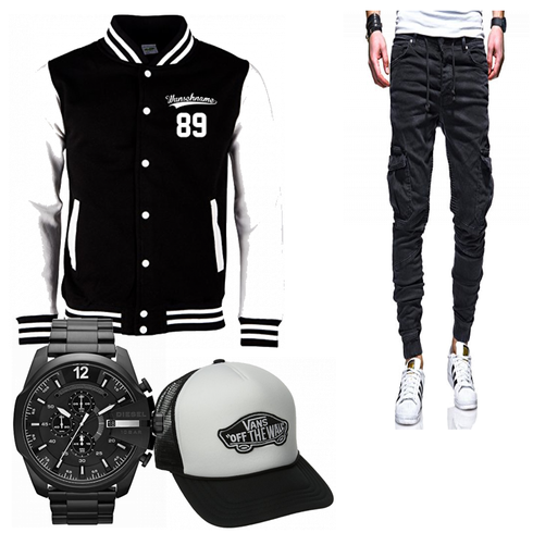 Grau/Blau Accessoire Hut Vans kombinieren