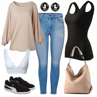 Outfit mit Creme/Weiß/Rosa Gepolsterte BH/Herrenschuhe in Größe 11/Bügel-Bh/Bügel-BH/Minimizer-Bh/Spitzenbustier/Still-Bh/Bustier/Soft Bh YIANNA "Una"