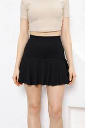 40688 Women Mini Shorts Skirt-BLACK