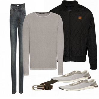 Outfit mit Braun Sneaker Sioux "About You"
