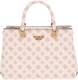 Guess Masie Girlfriend Satchel Dames Handtas - Light Rose Logo - One Size