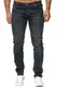 Reslad Jeans Herren Slim Fit Basic Herren-Hose Jeanshose Männer Jeans Hosen Stretch Denim RS-2091 Dunkelblau W32 / L32