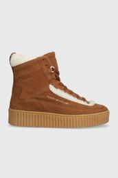 Superge ESSENTIAL LACE UP WARMBOOTIE rjava barva, FW0FW07503