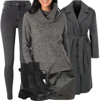 Outfity na zimu Dlouhé / Maxi "Trendový zimní vzhled"