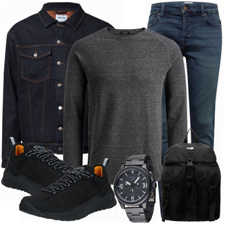 Outfit mit Blau Sneaker Timberland "Cooles Outfit"