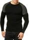 Redbridge Herren Pullover Strickpullover Striped Shoulder Schwarz XXL