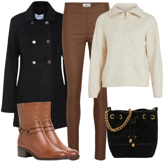 Outfit mit Braun/Rot/Beige Leder Stiefelette/Biker Boot/Cowboystiefel/Flache Stiefelette/Gefütterte Stiefelette/Reitstiefel/SommerStiefelette/Vintage Stiefelette/Western Stiefelette Tamaris "Perfekt für den Winter"