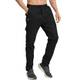 JustSun Cargohose Herren Chino Hosen Herren Cargo Jogginghose Baumwolle Freizeithose Herren Lang Elastische Taille mit Mehrere Taschen Schwarz M