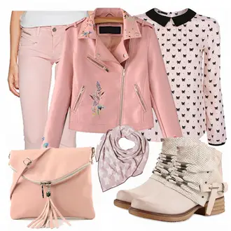 Cowgirl, Esthetische Outfit mit Rosa/Lila Schal/Hut Bandana Cashmere Dreams "Rose"Look: Western, Trendige, Vintage, Boho, Trachten, Cowgirl, Country Styl, Retro, 80er