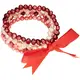 Valero Pearls Armband mit Süßwasser-Zuchtperlen orange / rot