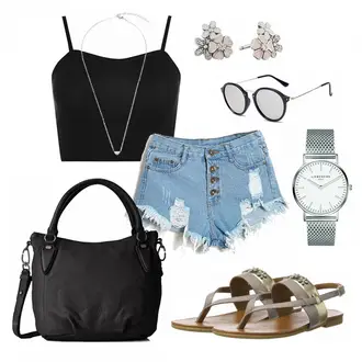 Outfit mit Grau/Gelb/Silber/Braun/Lila Uhrwerkzeug/Kettenuhr Liebeskind Berlin "summerlook"