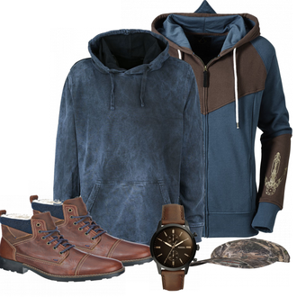 Outfit mit Braun Stiefel Rieker "Unity"