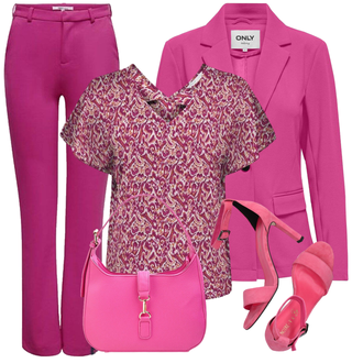 Outfit met roze Lederen jas/Korte Blazer/Blouse Blazer/Elegante Blazer/Leren Jas/Blazerjas/Leren Herenjas/Casual Blazer/Boyfriend Blazer Only "Mooie lente outfit"