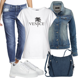 Weiße Platform Sneaker Outfits image