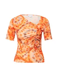 Warehouse T-Shirt rauchblau / ocker / orange / apricot