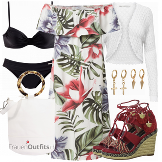 Outfit mit Blau Bademode Lascana "Schöner Sommer Look"