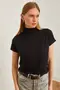 Short sleeves Bluze s Stoječim Ovratnikom za dame image