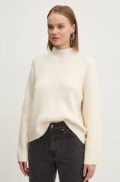 Pulover s primesjo volne enski, be barva, KI150-4238