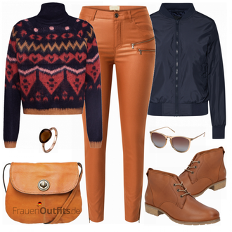 Outfit mit Braun Stiefel Apple of Eden "Toller Look für die Freizeit"