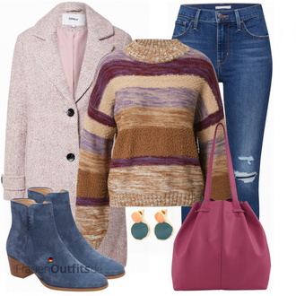 Outfit mit Türkis Stiefel Sioux "Modischer Look für den Herbst"